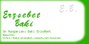 erzsebet baki business card